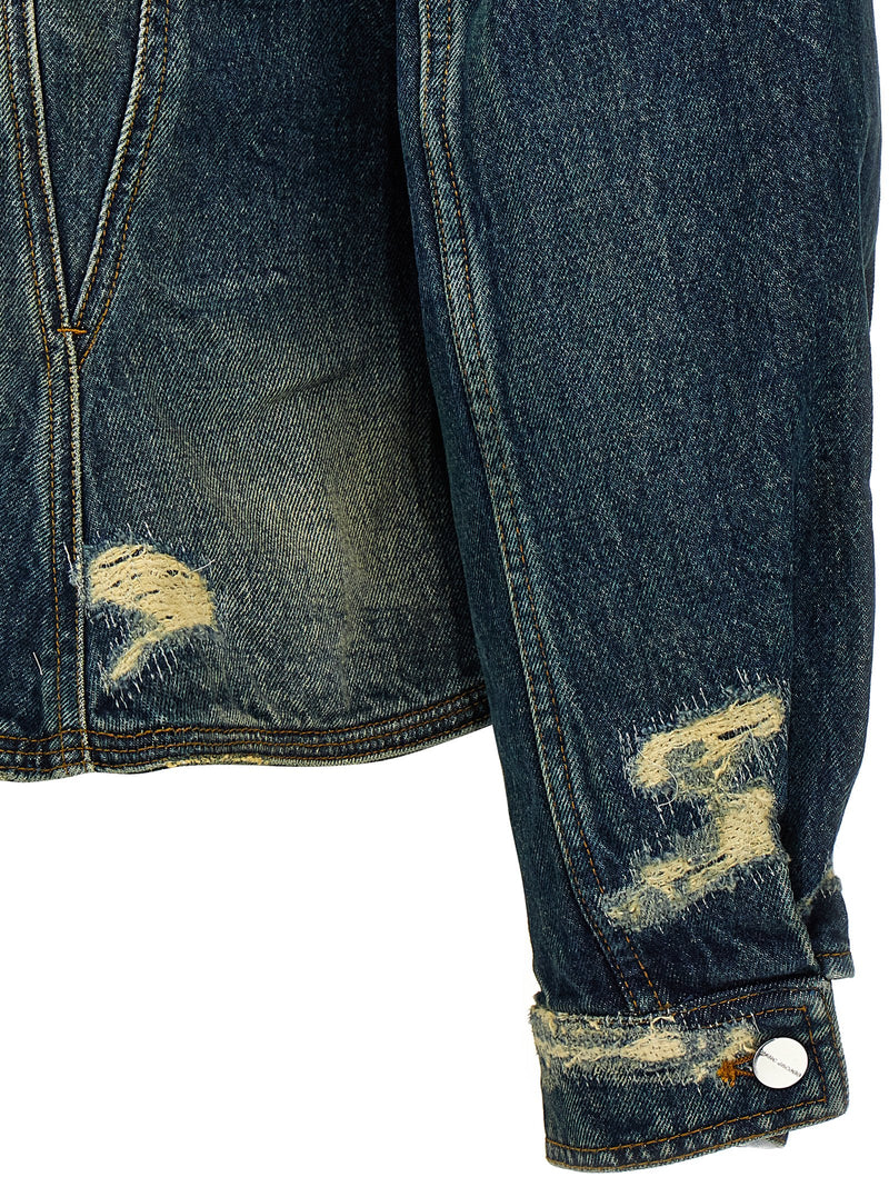 Marc Jacobs The Rip And Repair Fluted Denim Jacket Jacket |... | Urbalenti™ NYC
