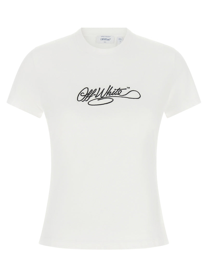 Off White Off White Logo Embroidery T-shirt