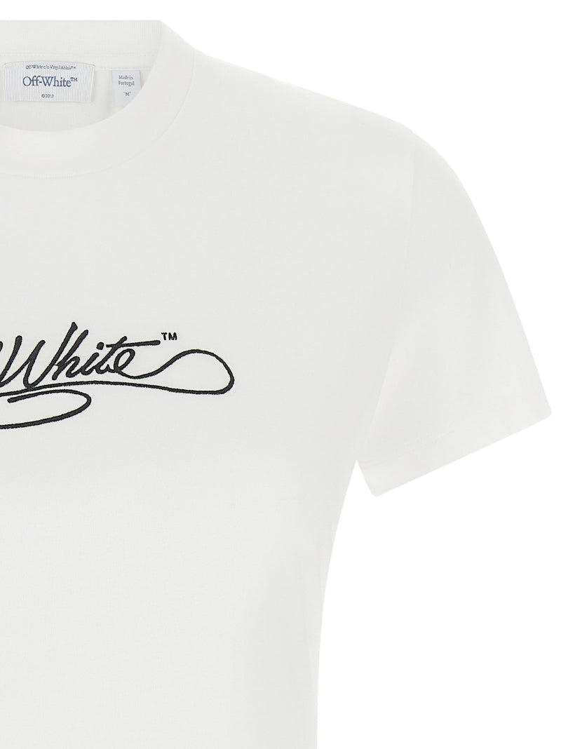 Off White Off White Logo Embroidery T-shirt