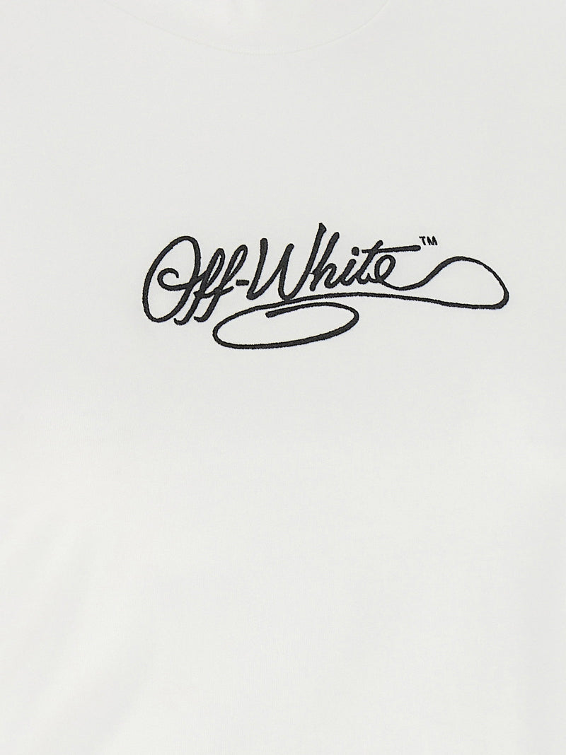 Off White Off White Logo Embroidery T-shirt