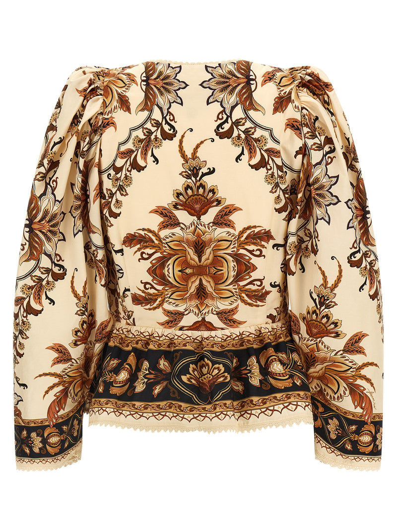 Farm Rio Farm Rio Majestic Garden Sand Blouse