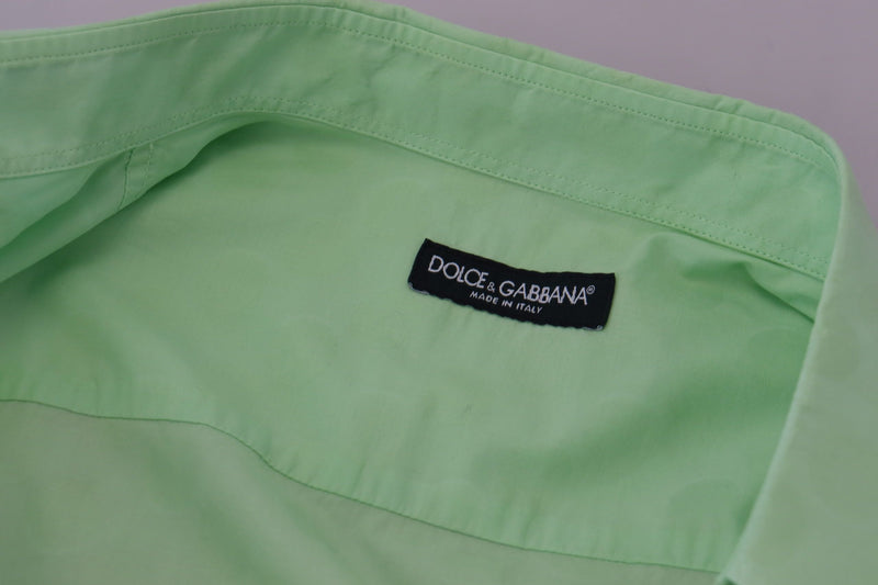 Camisa Dolce & Gabbana verde-menta de manga longa com botões