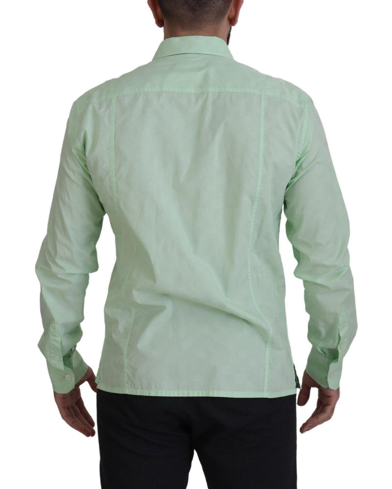 Camisa Dolce & Gabbana verde-menta de manga longa com botões