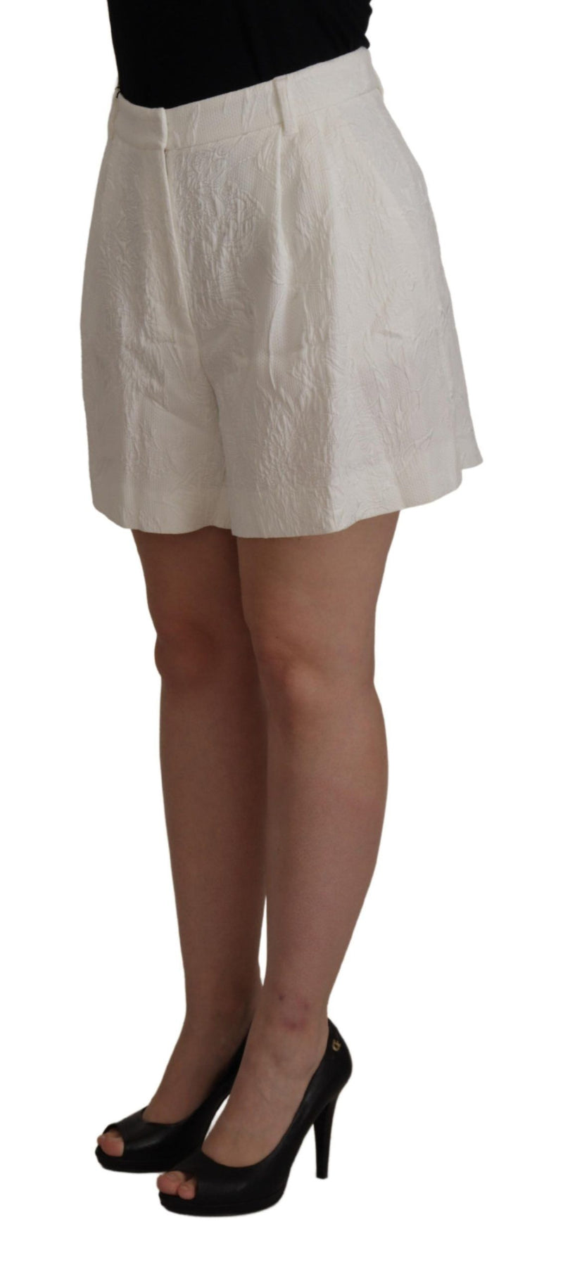 Shorts culotte Dolce & Gabbana branco de algodão com cintura alta