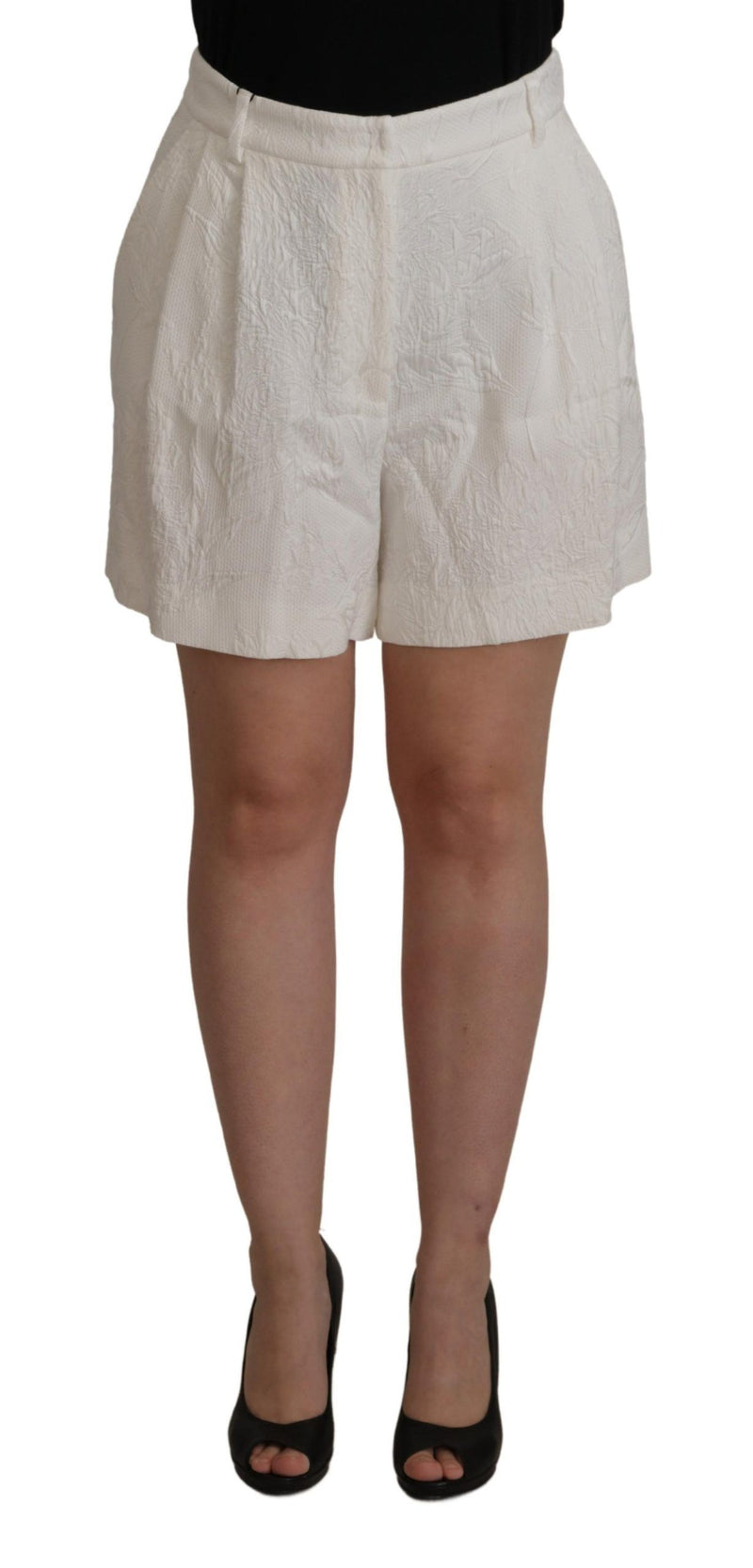 Shorts culotte Dolce & Gabbana branco de algodão com cintura alta