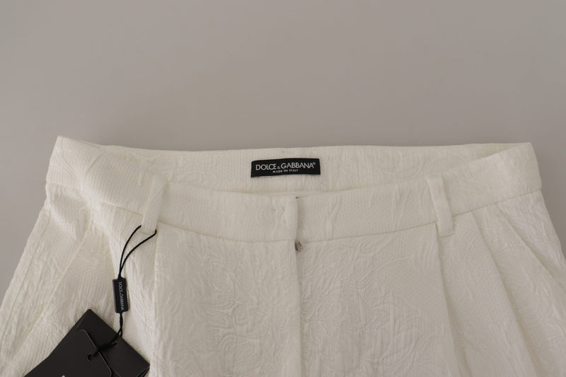 Shorts culotte Dolce & Gabbana branco de algodão com cintura alta