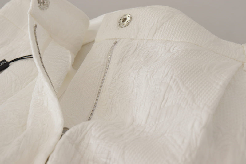 Shorts culotte Dolce & Gabbana branco de algodão com cintura alta