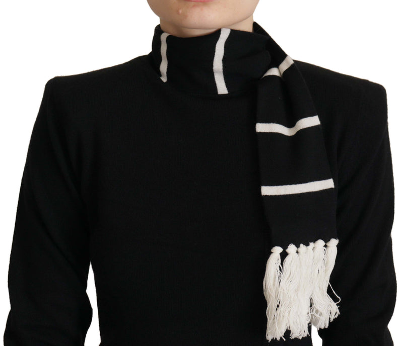 Suéter Dolce & Gabbana preto de cashmere com gola alta