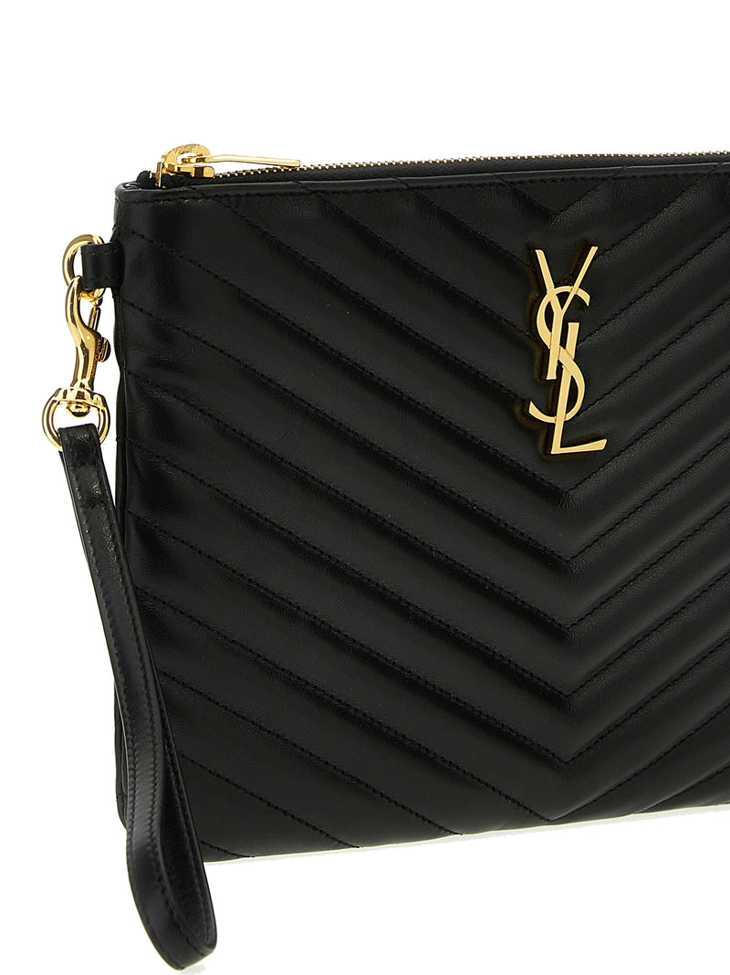 Saint Laurent Cassandre Clutch - Leather Front Logo | Urbalenti | Urbale... | Urbalenti™ NYC