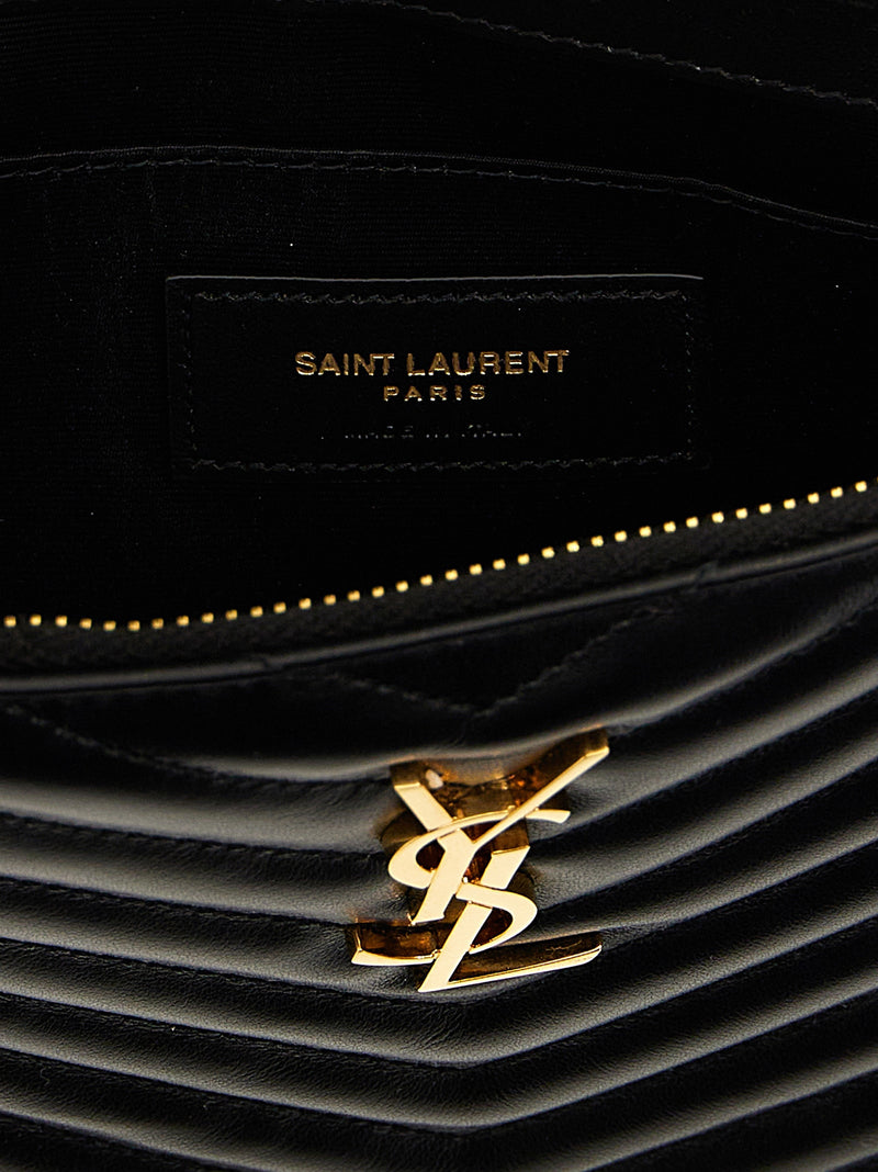 Saint Laurent Cassandre Clutch - Leather Front Logo | Urbalenti | Urbale... | Urbalenti™ NYC