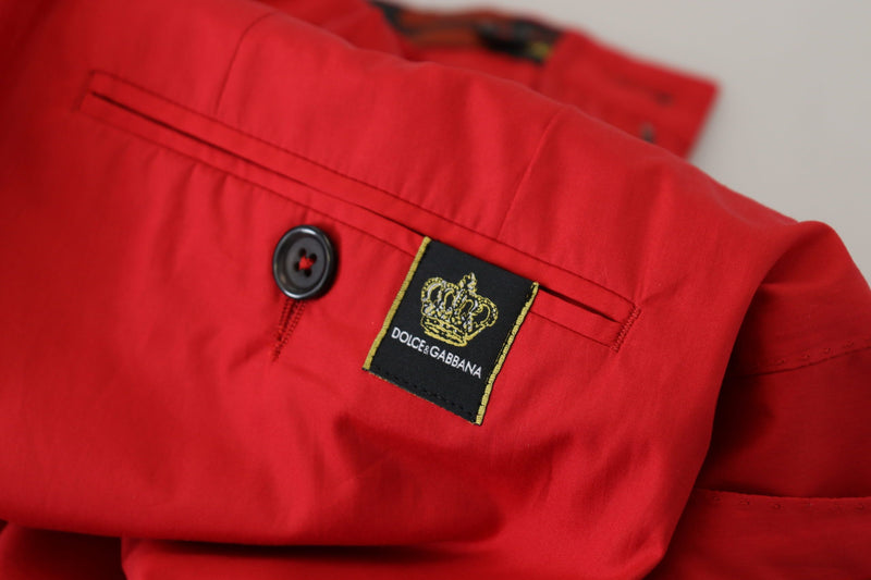 Pantaloni chino Dolce & Gabbana rossi in cotone, vestibilità slim