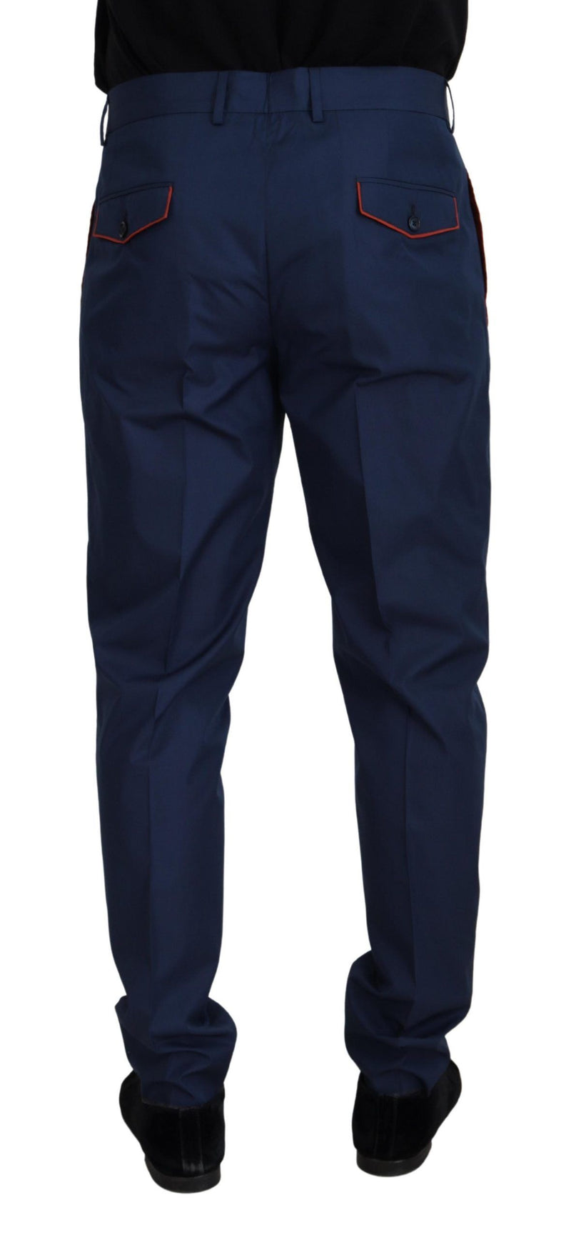 Pantalón chino Dolce & Gabbana de algodón y seda azul