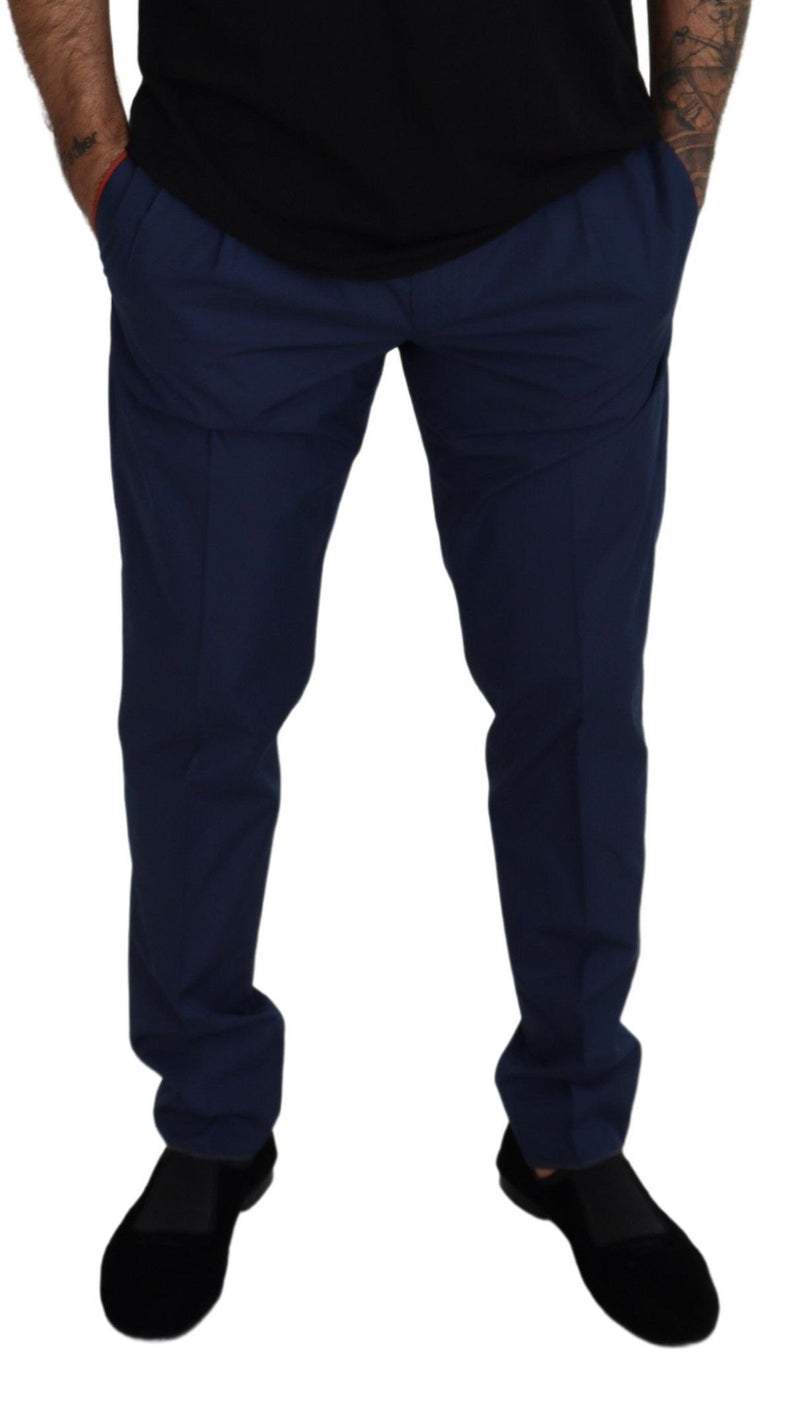 Pantalón chino Dolce & Gabbana de algodón y seda azul