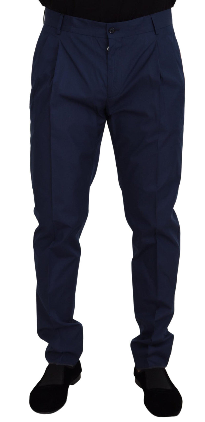 Pantalón chino Dolce & Gabbana de algodón y seda azul