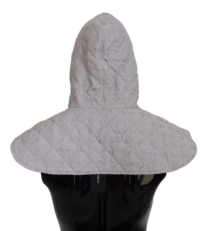 Cache-tête matelassé Dolce & Gabbana blanc, taille unique, en nylon