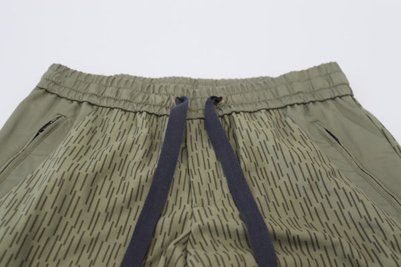 Pantalones cargo verdes a rayas con cierre de cremallera en las perneras para hombre Dolce & Gabbana
