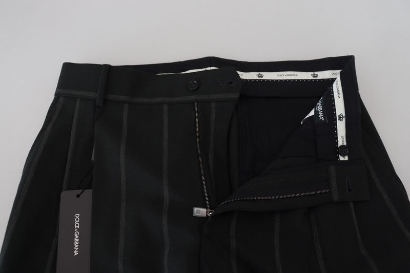 Pantalón de algodón negro a rayas para hombre de Dolce & Gabbana