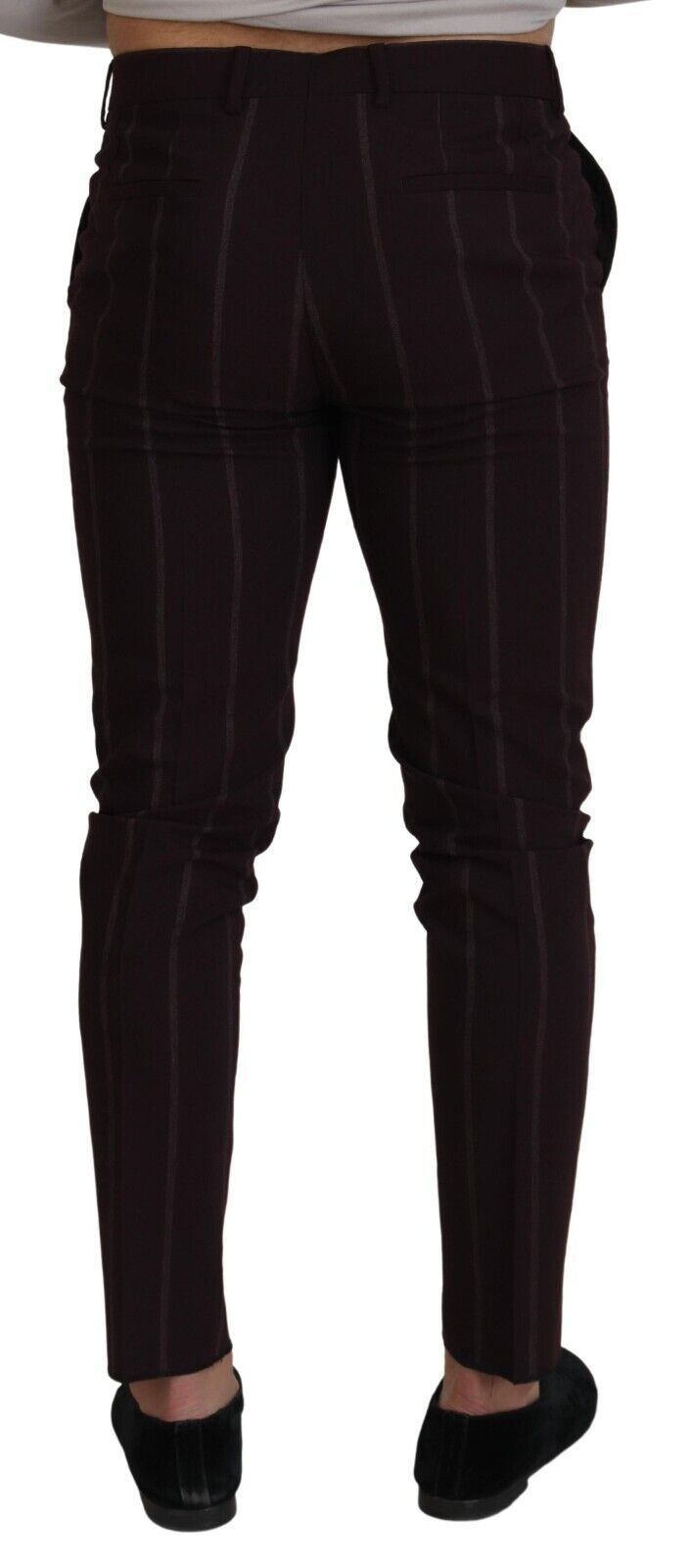 Pantalón de algodón marrón a rayas para hombre de Dolce & Gabbana