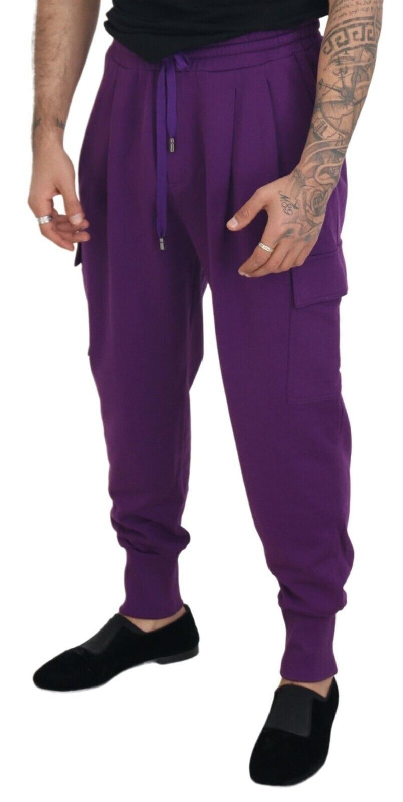 Pantaloni da jogging cargo Dolce & Gabbana in cotone viola