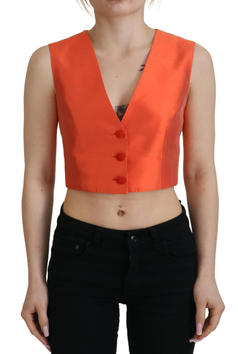 Chaleco corto sin mangas naranja de Dolce & Gabbana