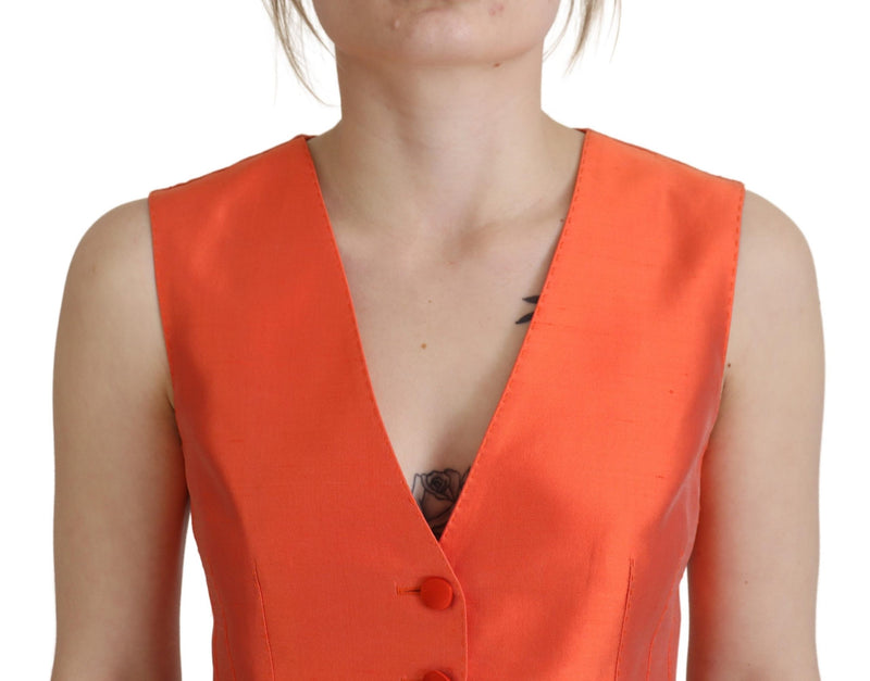 Chaleco corto sin mangas naranja de Dolce & Gabbana