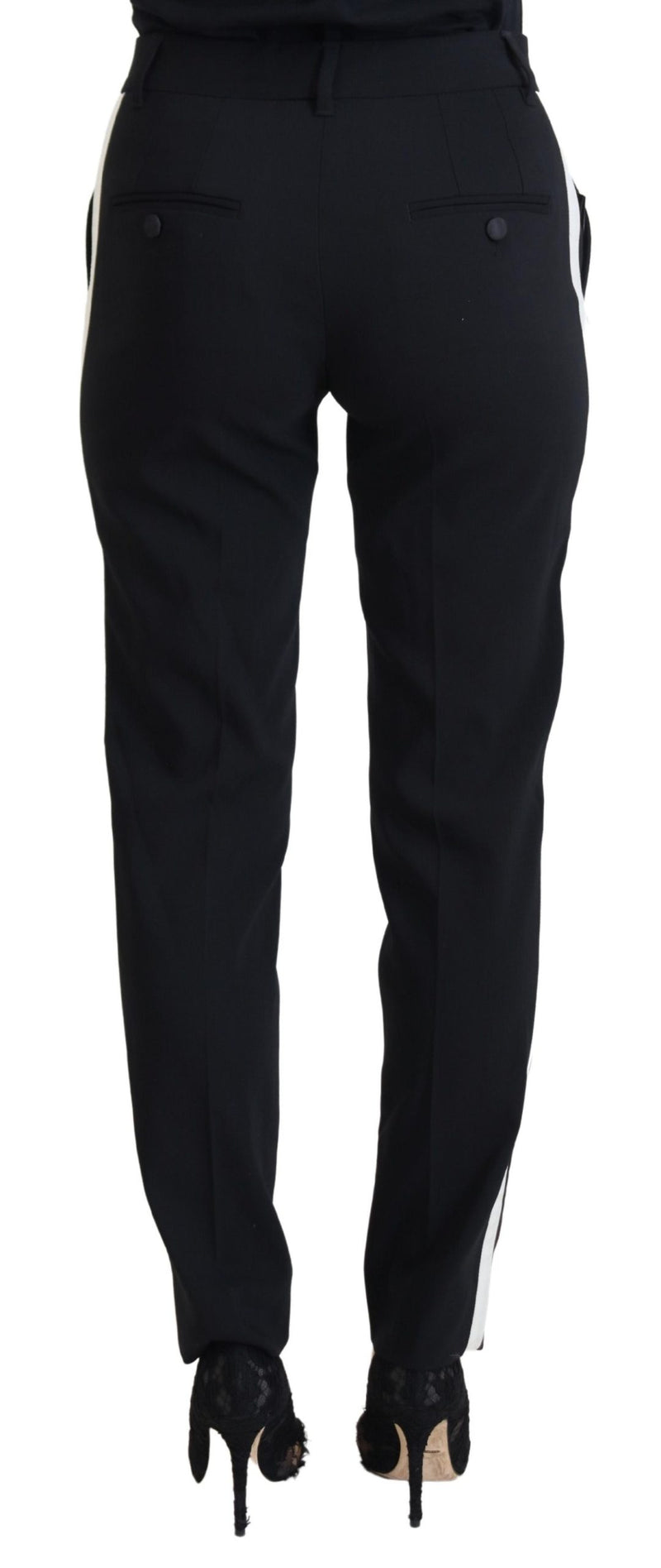 Dolce & Gabbana Pantaloni neri da donna a vita alta