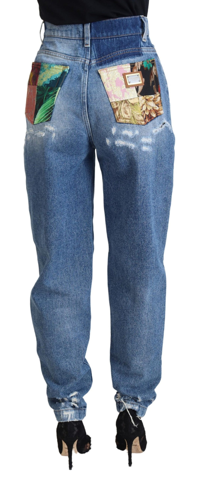 Jean Dolce & Gabbana bleu en denim délavé effet usé