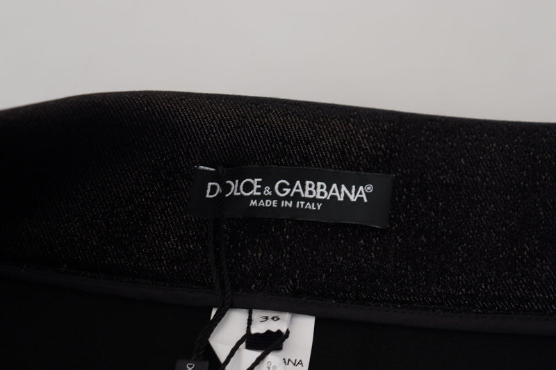 Jeans Dolce & Gabbana negros de denim ajustado y algodón lavado