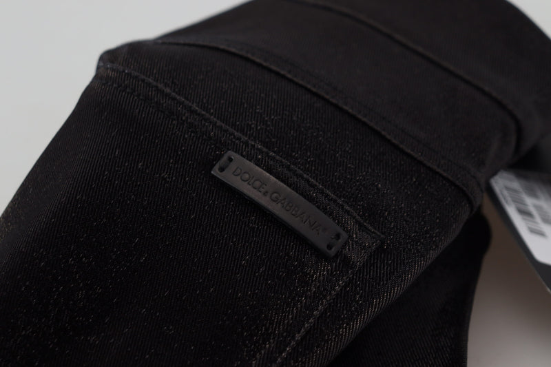 Jeans Dolce & Gabbana negros de denim ajustado y algodón lavado