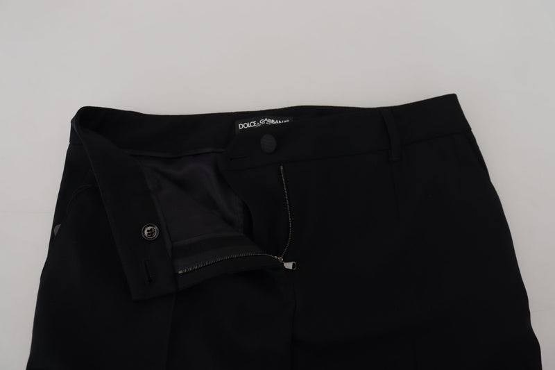 Pantalon fuselé noir en laine pour femme Dolce & Gabbana