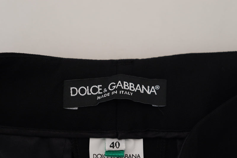 Pantalon fuselé noir en laine pour femme Dolce & Gabbana