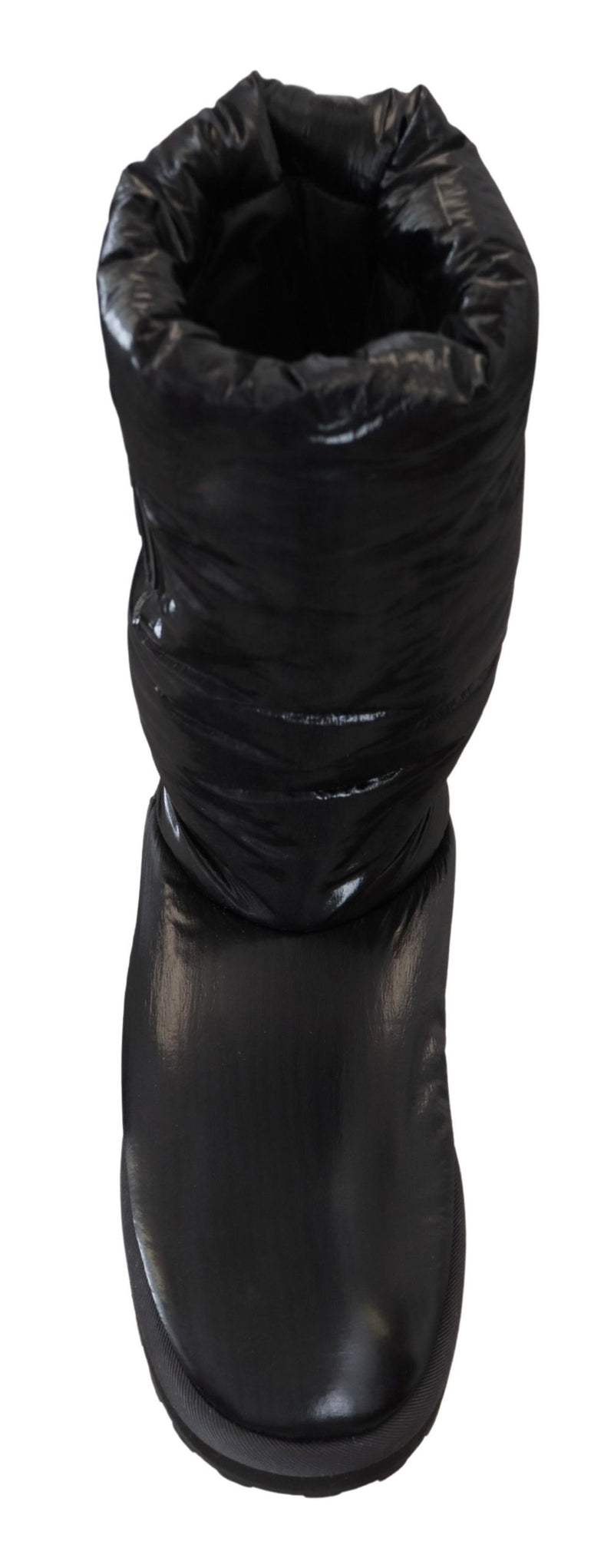 Bottes d’hiver noires matelassées mi-mollet Dolce & Gabbana