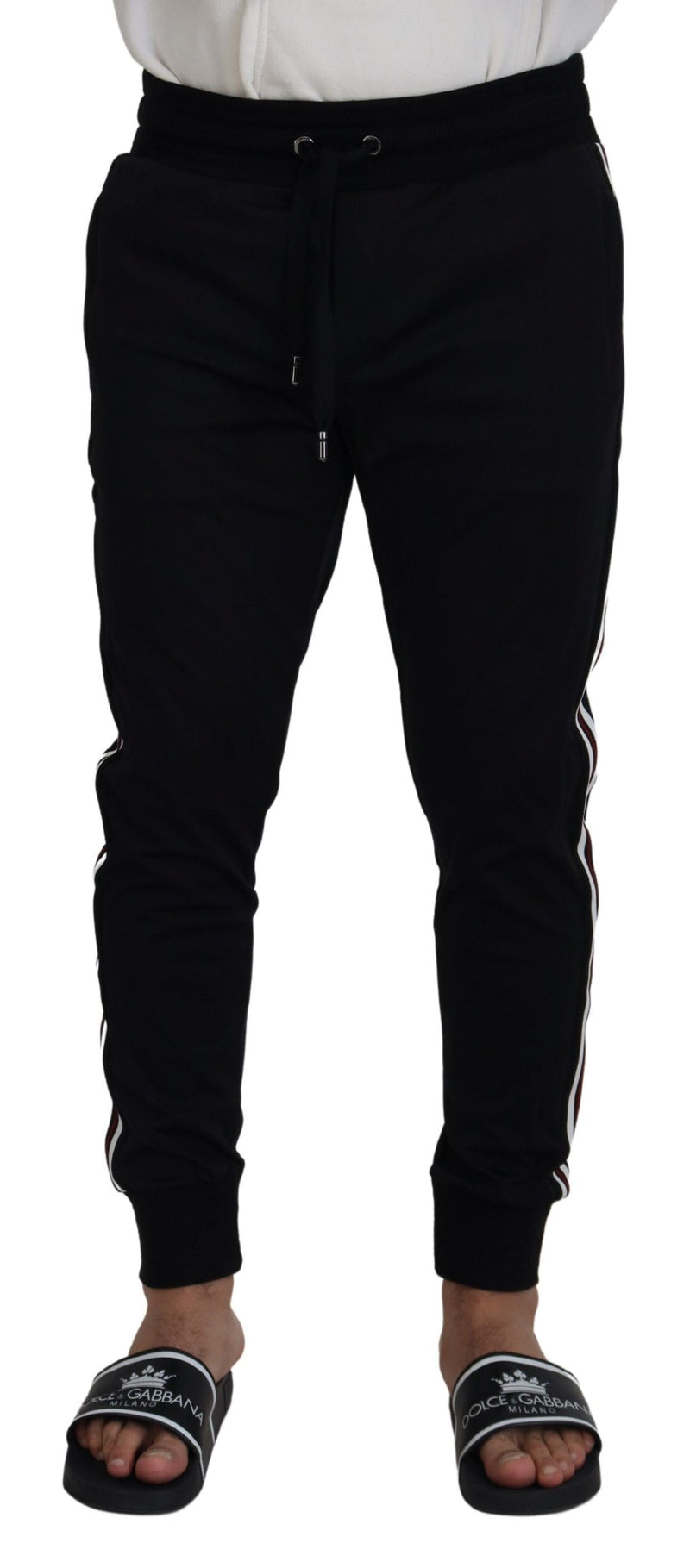 Pantalon de jogging noir pour homme à imprimé DG, Dolce & Gabbana