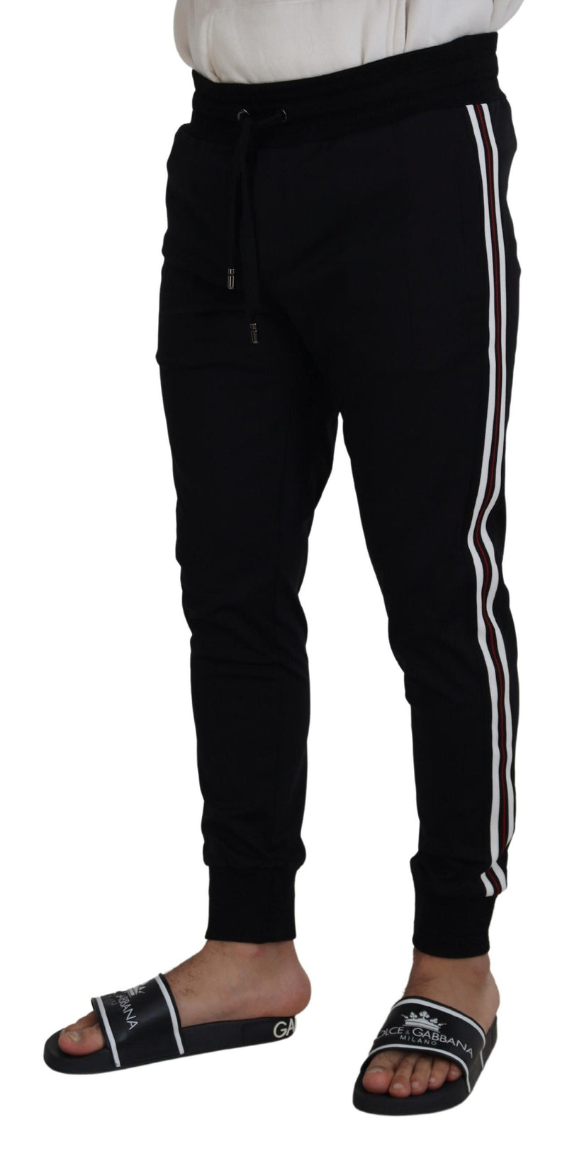 Pantalon de jogging noir pour homme à imprimé DG, Dolce & Gabbana