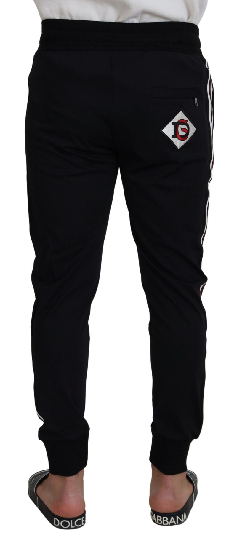 Pantalon de jogging noir pour homme à imprimé DG, Dolce & Gabbana