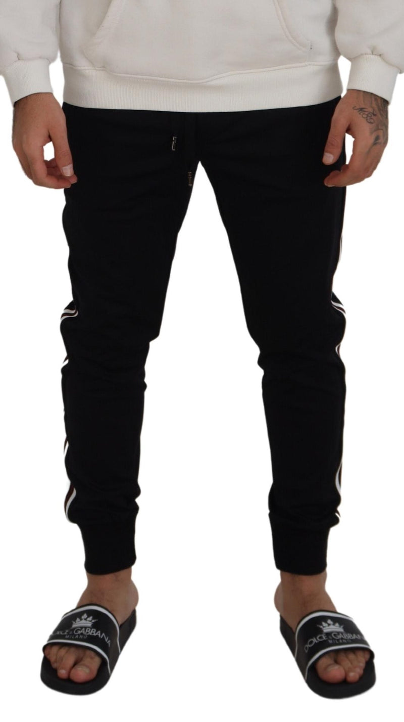Pantalon de jogging noir pour homme à imprimé DG, Dolce & Gabbana