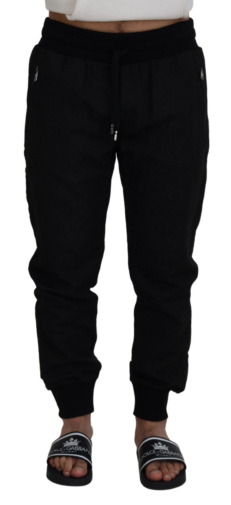 Pantalon de jogging décontracté noir pour homme, Dolce & Gabbana