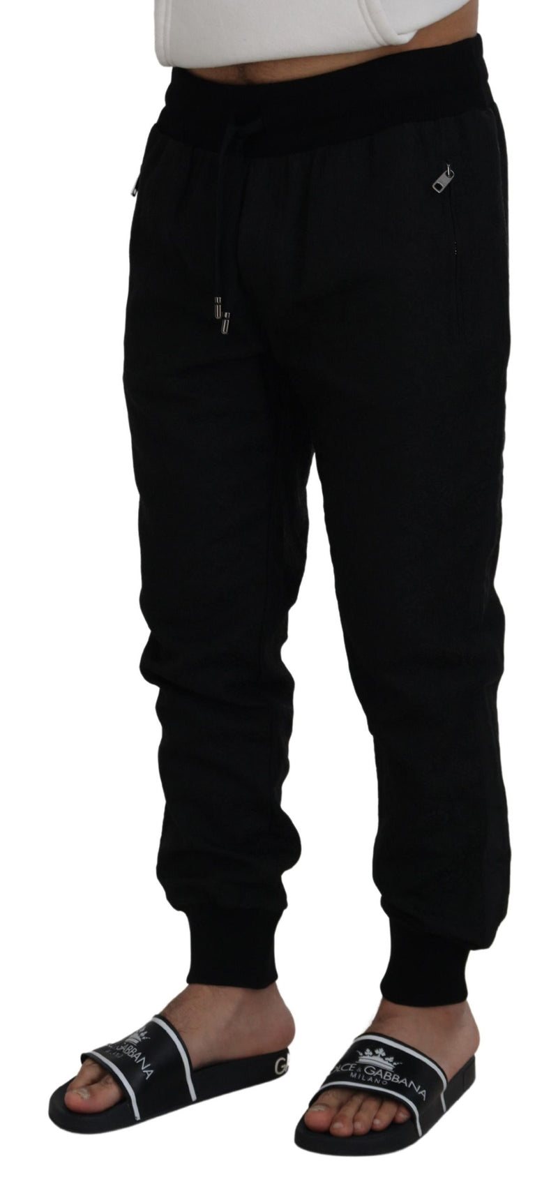 Pantalon de jogging décontracté noir pour homme, Dolce & Gabbana
