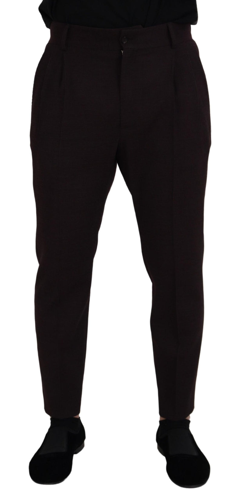 Calça chino masculina marrom de algodão, Dolce & Gabbana