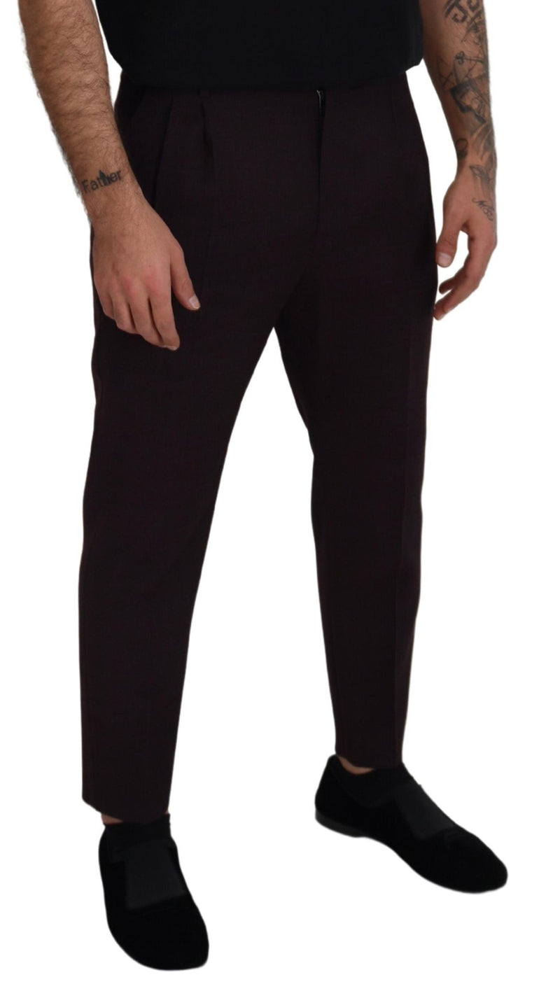 Calça chino masculina marrom de algodão, Dolce & Gabbana