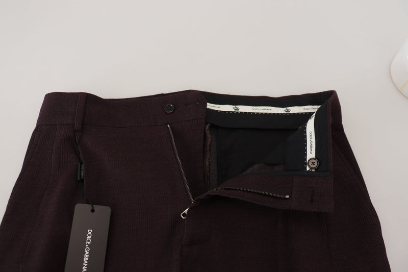 Calça chino masculina marrom de algodão, Dolce & Gabbana