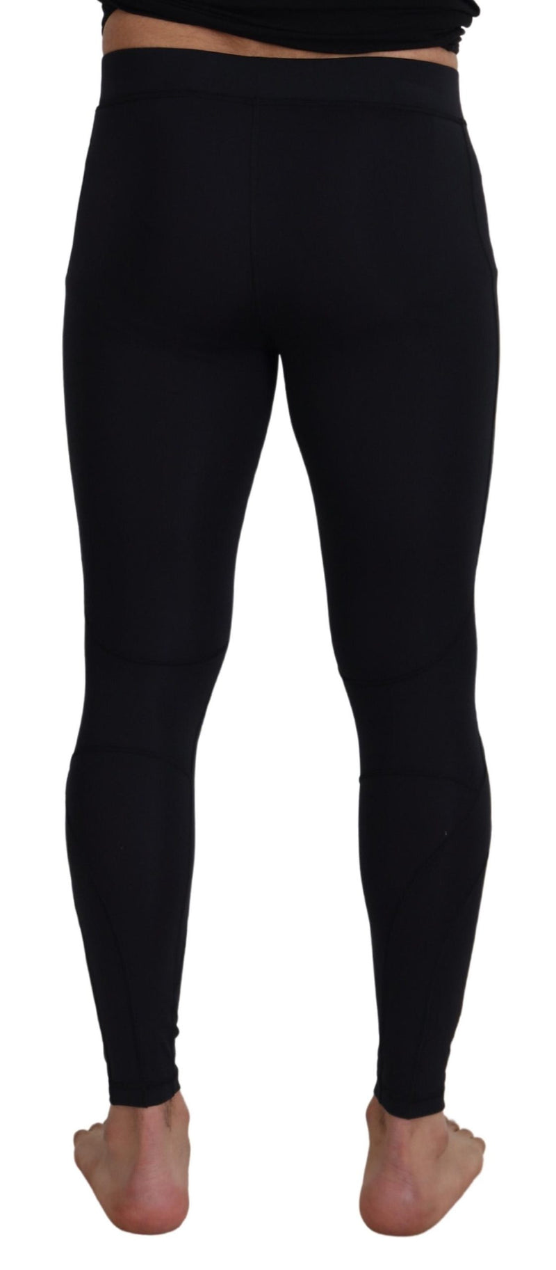 Dolce & Gabbana Pantaloni elasticizzati slim fit in nylon nero