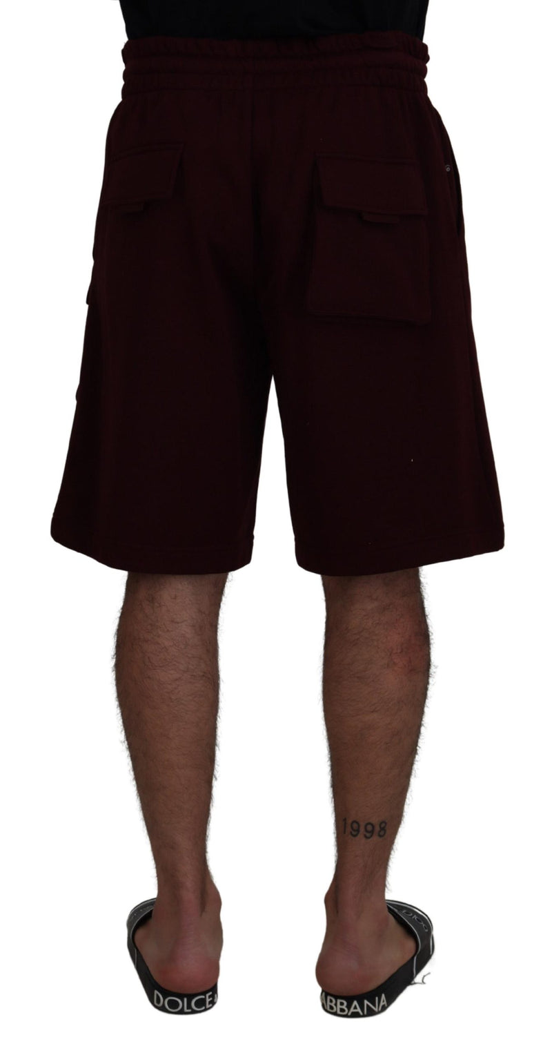 Bermuda cargo da uomo Dolce & Gabbana color bordeaux