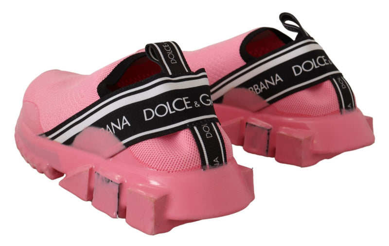 Sneakers décontractées Sorrento roses, basses et à enfiler Dolce & Gabbana