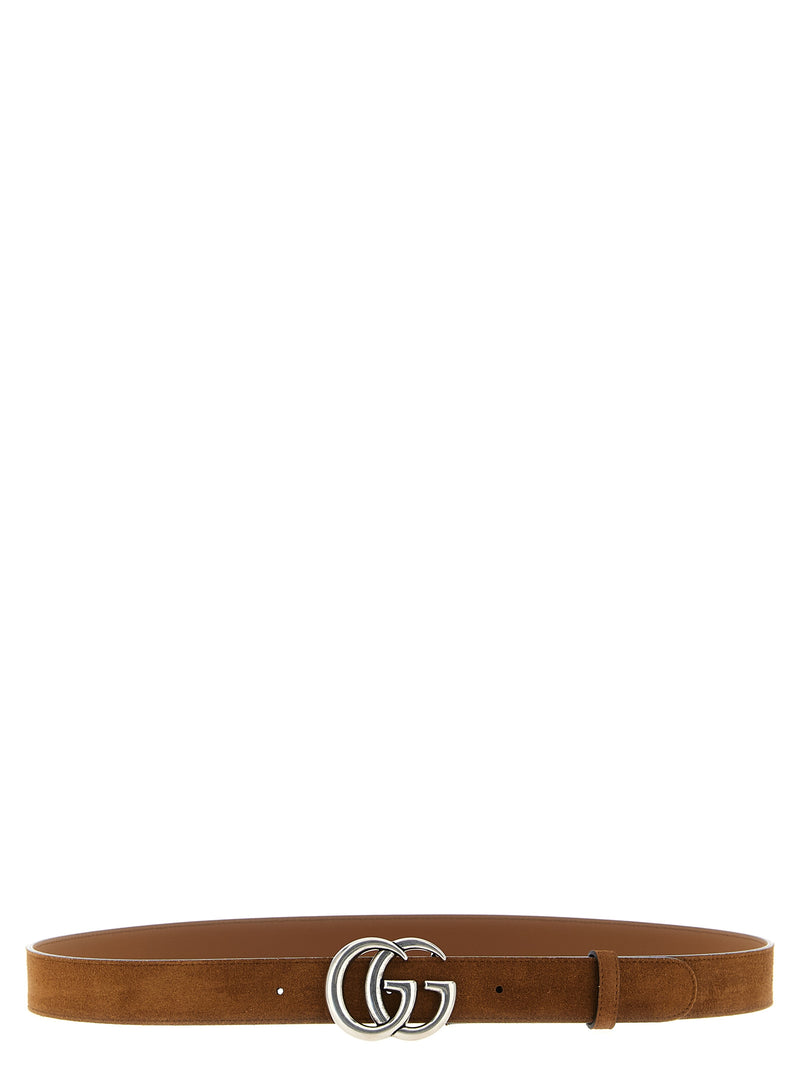 Gucci Gg Marmont Belt - Suede Buckle | Urbalenti™ NYC