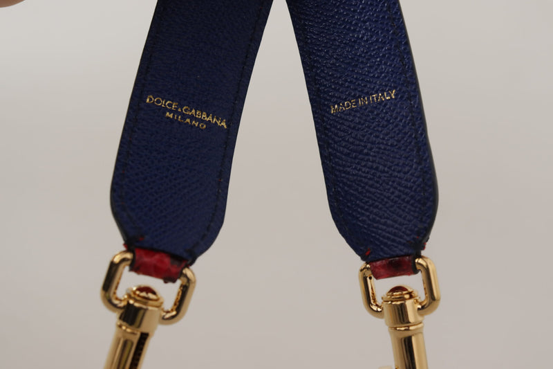Correa para hombro de piel exótica roja con cristales de Dolce & Gabbana
