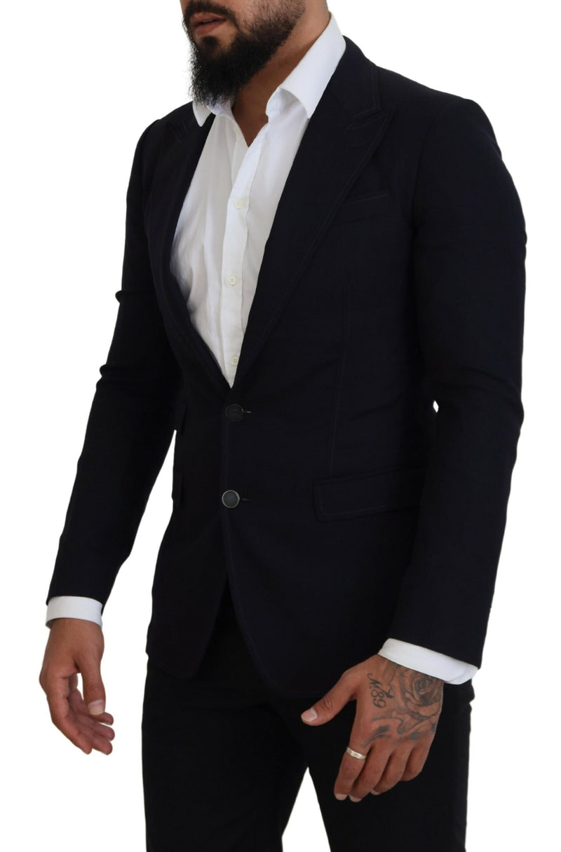 Blazer formal Taormina Dolce & Gabbana de lã azul