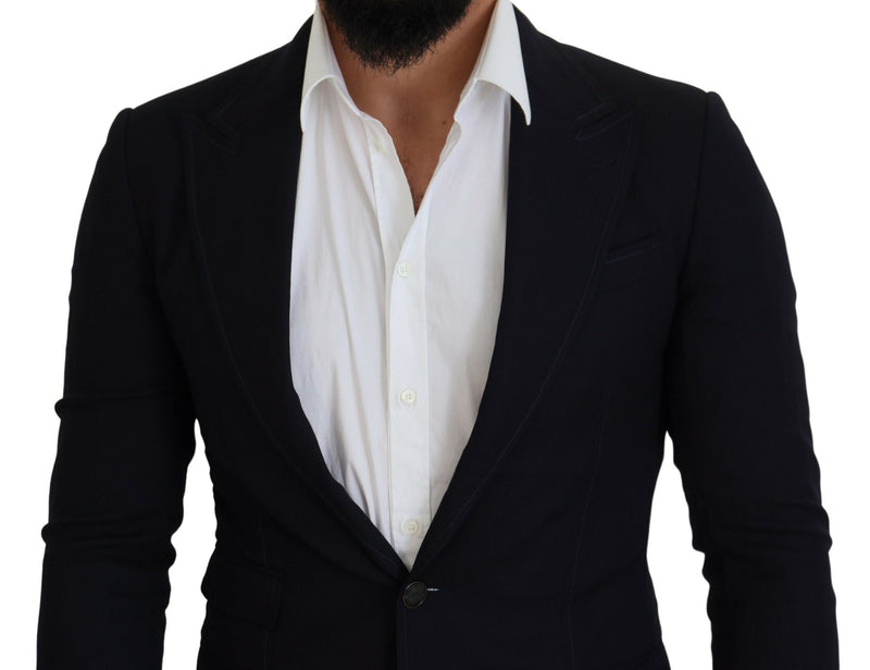 Blazer formal Taormina Dolce & Gabbana de lã azul