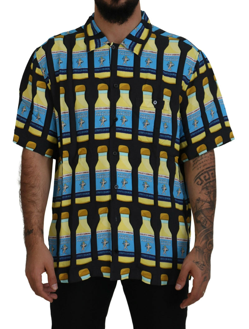 Camisa informal de viscosa estampada multicolor de Dolce & Gabbana