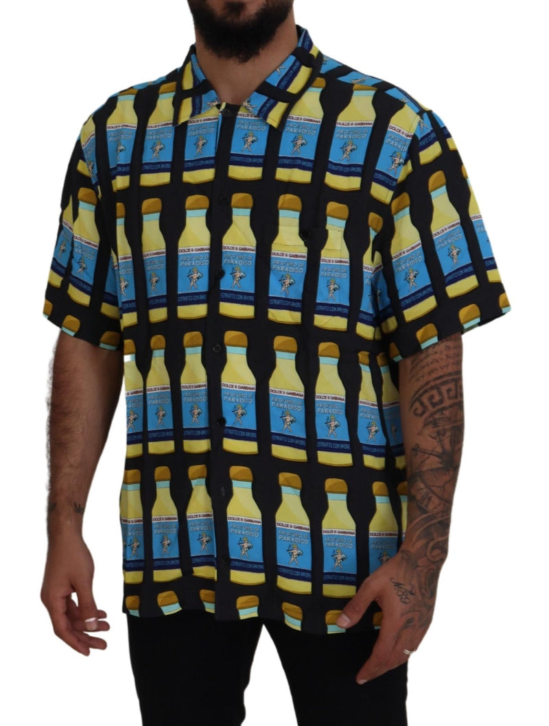 Camisa informal de viscosa estampada multicolor de Dolce & Gabbana